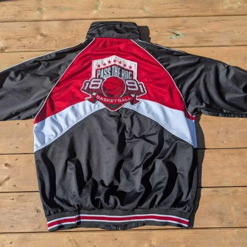 Vintage Pass The Roc 1891 Basketball Jacket Made in Korea Size XXL